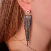 Pendente catena serpentina 80 mm rodiato HQ x1