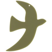 Pendente in acrilico 49x36 mm escluso da Perles&Co - Kaki x1