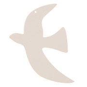 Pendente a forma di uccello in acetato traslucido 49x36 mm escluso Perles&Co - Arancione x1