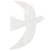 Pendente acrilico per uccelli 49x36 mm escluso da Perles&Co - Bianco perlato x1|raw }}