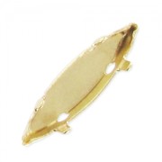 Castone navette PureCrystal mm. 11x3 dorato x1|raw }}