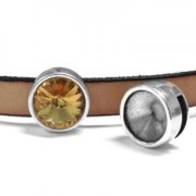 Farfalline per rivoli 12 mm e per laccio 10 mm - Dorato con oro fino x1