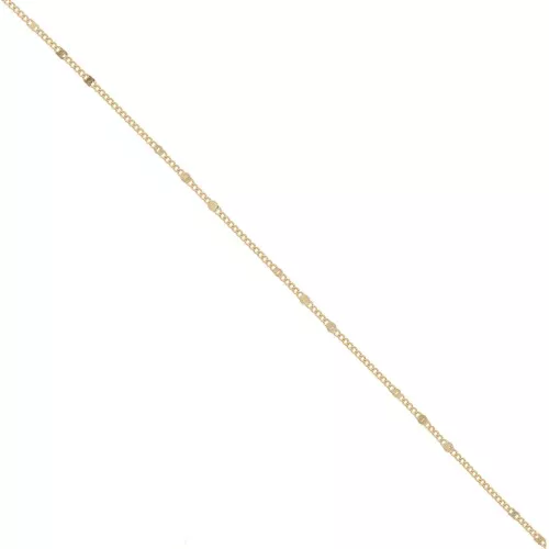 Catena maglia piatta motivo trio mm. 1.4 Dorato con oro finox m. 1