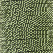 Cordone Paracord - Cordino piatto per paracadute da 4 mm - Verde - Nero x1m|raw }}