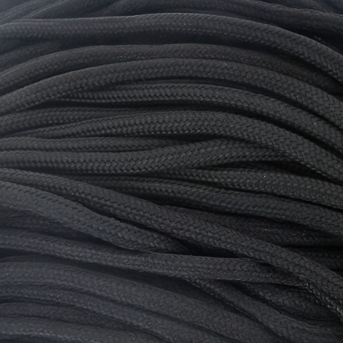 Cordoncino in poliestere 4 mm - Nero x1m