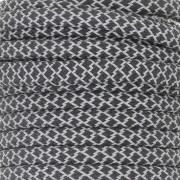 Cordone in poliestere intrecciato da 5 mm - Nero - Grigio x2,8 m|raw }}