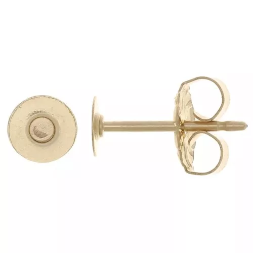 Orecchini a disco da 5 mm per cabochon - Gold filled x50
