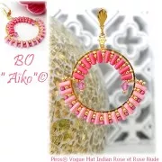 Perle di vetro Piros® by Puca® 2x5 mm - Vogue Rose Nude Mat x10g