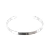Bracciale jonc piatto da decorare 15 cm d' Argento 925 x1|raw }}