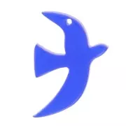 Pendenti - Abbellimenti - Ciondolo uccello in acrilico trasparente 15x10 mm in esclusiva per Perles&Co - Royal Blue x1 Ciondolo uccello in acrilico trasparente 15x10 mm in esclusiva per Perles&Co - Royal Blue x1