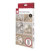 Stampo in silicone 26x14,5 cm - 5 forme Cassette nido e uccelli - Grigio x1