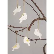 Stampo in silicone 26x14,5 cm - 5 forme Cassette nido e uccelli - Grigio x1