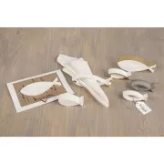 Stampo in silicone 26x14,5 cm - 5 forme di pesce - Grigio x1