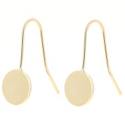 Ganci piatti per cabochon fondo piatto 10 mm - Dorato con oro fino x2