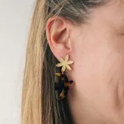 Pendente a forma di uccello in acetato 35x25 mm escluso Perles&Co - Tartaruga marrone