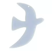 Blu - Pendente a forma di uccello in acrilico traslucido 35x25 mm, esclusiva di Perles&Co - Blu ghiacciaio Pendente a forma di uccello in acrilico traslucido 35x25 mm, esclusiva di Perles&Co - Blu ghiacciaio