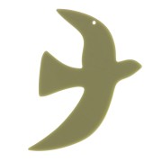 Pendente in acrilico per uccelli 35x25 mm escluso da Perles&Co - Kaki x1|raw }}