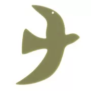 Verde - Pendente in acrilico per uccelli 35x25 mm escluso da Perles&Co - Kaki x1 Pendente in acrilico per uccelli 35x25 mm escluso da Perles&Co - Kaki x1