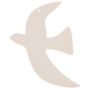 Pendente a forma di uccello in acetato traslucido 35x25 mm escluso Perles&Co - Arancione x1