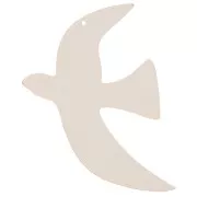 Pendente a forma di uccello in acetato traslucido 35x25 mm escluso Perles&Co - Arancione x1