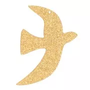 Pendenti - Abbellimenti - Pendentif oiseau en acrylique 35x25 mm exclu Perles&Co - Pailleté doré x1 Pendentif oiseau en acrylique 35x25 mm exclu Perles&Co - Pailleté doré x1