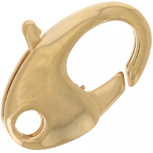 Chiusura moschettone mm. 10.5 Dorato con oro fino x1