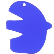 Pendente a forma di uccello in acrilico trasparente 30x26 mm - Royal Blue x1|raw }}