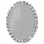 Medaglione per cabochon mm. 25x18 rodiato x1|raw }}