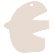 Pendente a forma di uccello in acetato traslucido 30x26 mm - Arancione x1