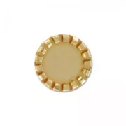 Medaglione per cabochon mm. 10 dorato con oro fino x1