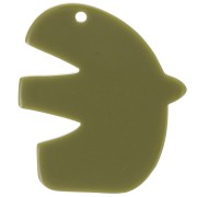 Pendente per uccelli in acrilico 30x26 mm - Khaki x1