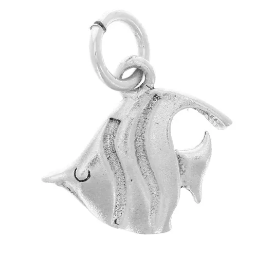 Ciondolo a forma di pesce 11x10 mm con anello aperto - Argento 925 x1