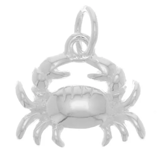 Ciondolo a forma di granchio 10x12 mm con anello chiuso - Argento 925 x1