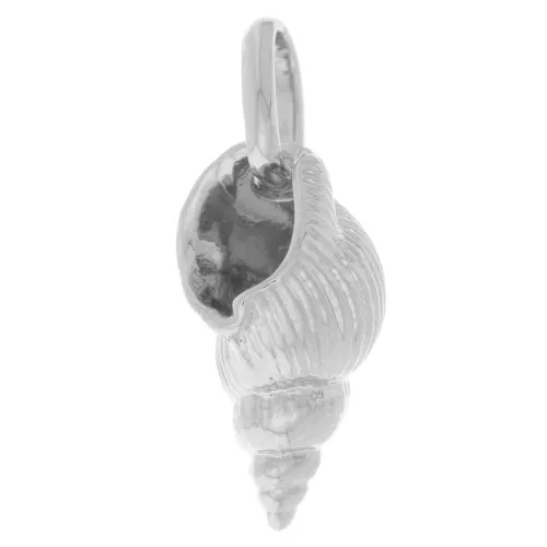 Ciondolo a conchiglia 13x7 mm con anello chiuso - Argento 925 x1