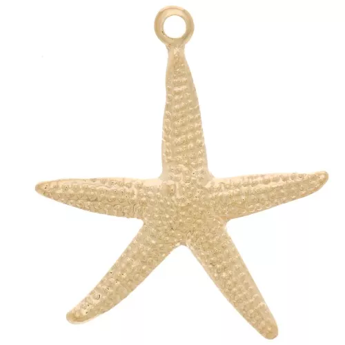 Pendente a forma di stella marina 21x19 mm - Placcato oro 3 micron x1