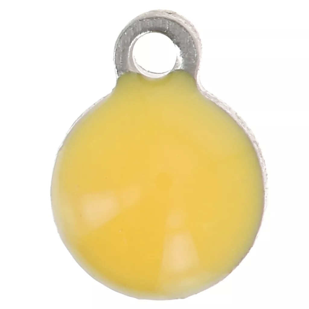 10 Ciondoli Rotondi Lisci In Acciaio Inox Argentato 16 Mm - Foto 5