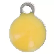 Giallo - Ciondoli rotondi in resina epossidica da 4,5 mm - Acciaio inossidabile 304 - Ocra x5 Ciondoli rotondi in resina epossidica da 4,5 mm - Acciaio inossidabile 304 - Ocra x5