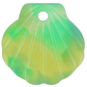 Pendente a forma di guscio di tartaruga da 16 mm in acetato - Verde scuro - Verde x1