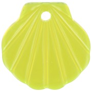 Pendente a conchiglia in acetato da 16 mm - Giallo fluorescente x1
