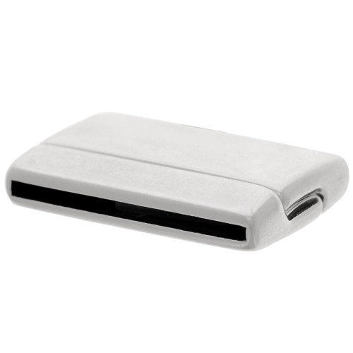 Chiusura magnetica 33x22 mm per laccetto 30mm argentato anticoi x1