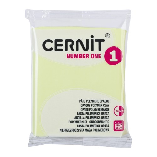 Pasta Cernit Number One opaca - Giallo pastello (n. 731) x 56 g