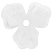 Pendente a forma di fiore in acetato 23,5 mm - Bianco marmorizzato - Trasparente x1