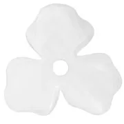 Pendente a forma di fiore in acetato da 23,5 mm - Bianco marmorizzato - Trasparente x1
