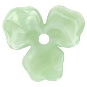 Pendente a forma di fiore in acetato da 23,5 mm - Lichene marmorizzato - Bianco x1