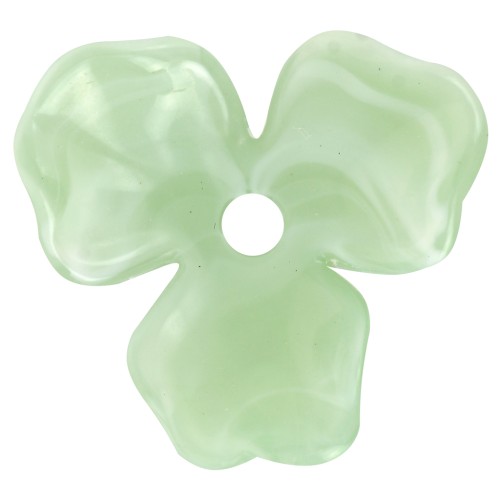 Pendente a forma di fiore in acetato da 23,5 mm - Lichene marmorizzato - Bianco x1