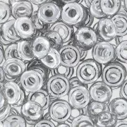 O Bead 4 mm Crystal Argentato x5g