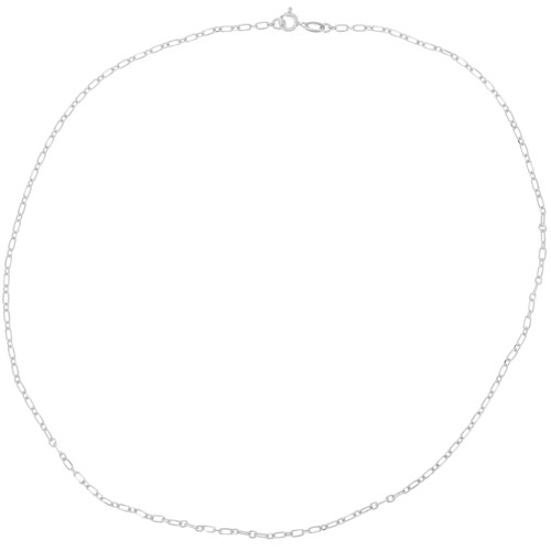 Collana maglia forzatina 2 mm a rettangolo limato - Argento 925 x42cm