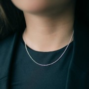 Collana a maglia Jaseron limata 1,8 mm - Argento 925 x42cm