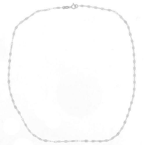 Collana con catena rettangolo da 2,35 mm - Argento 925 x42 cm