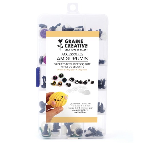 Set di 30 paia di occhi e 10 nasi di sicurezza per peluche e amigurumi